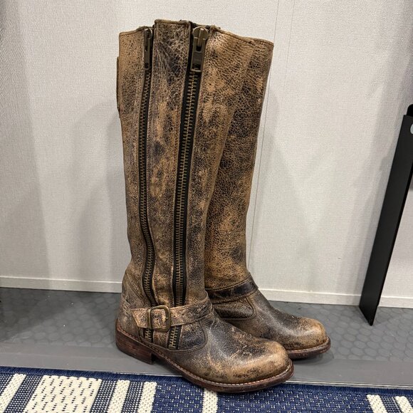 BED STU COBBLER SERIES TANGO WOMEN'S TALL BOOT 7.5 DISTRESSED RUSTIC BROWN NEW - Picture 2 of 16